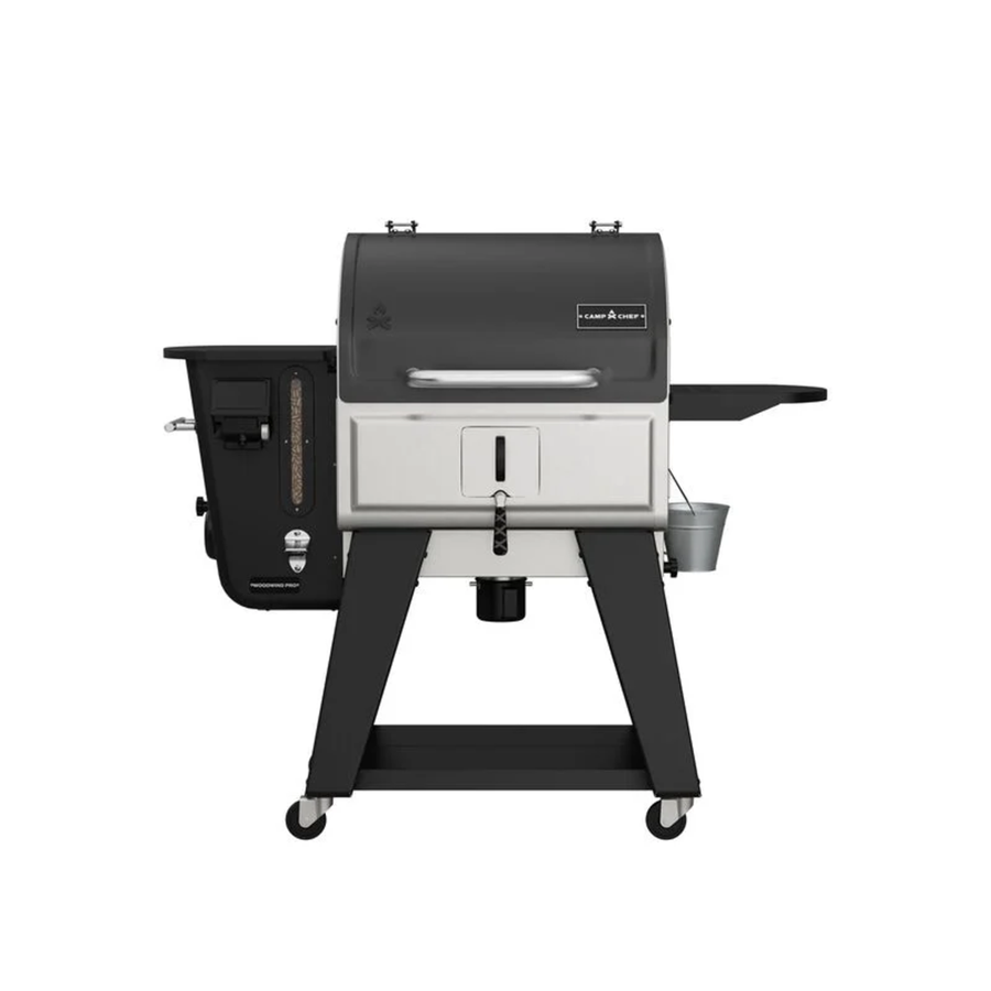 Charcoal grill prominently displayed against a contrasting black and white background, emphasizing its design and texture.