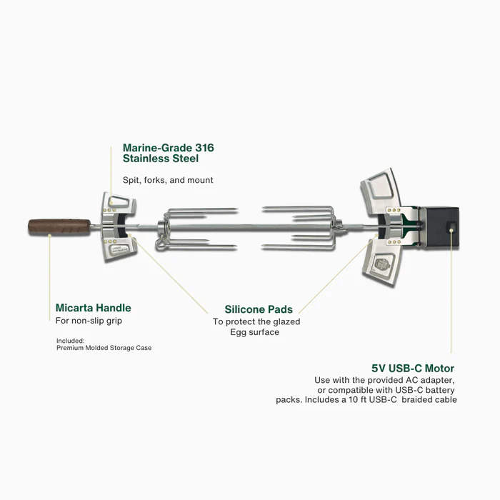 Big Green Egg Rotisserie Kit - Large - Image 9