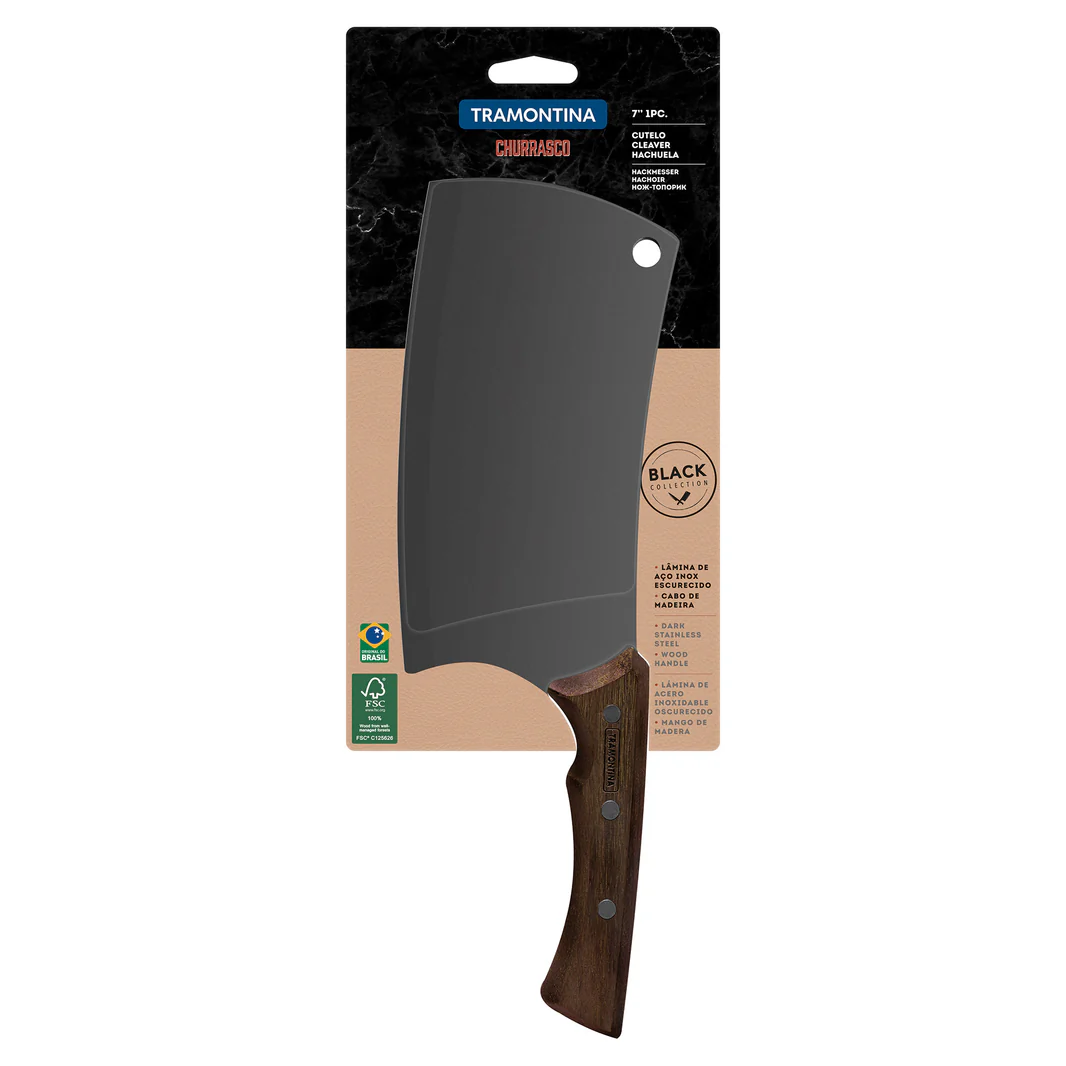 Tramontina Churrasco Black Collection MEAT CLEAVER 7" FSC Certified - Image 2