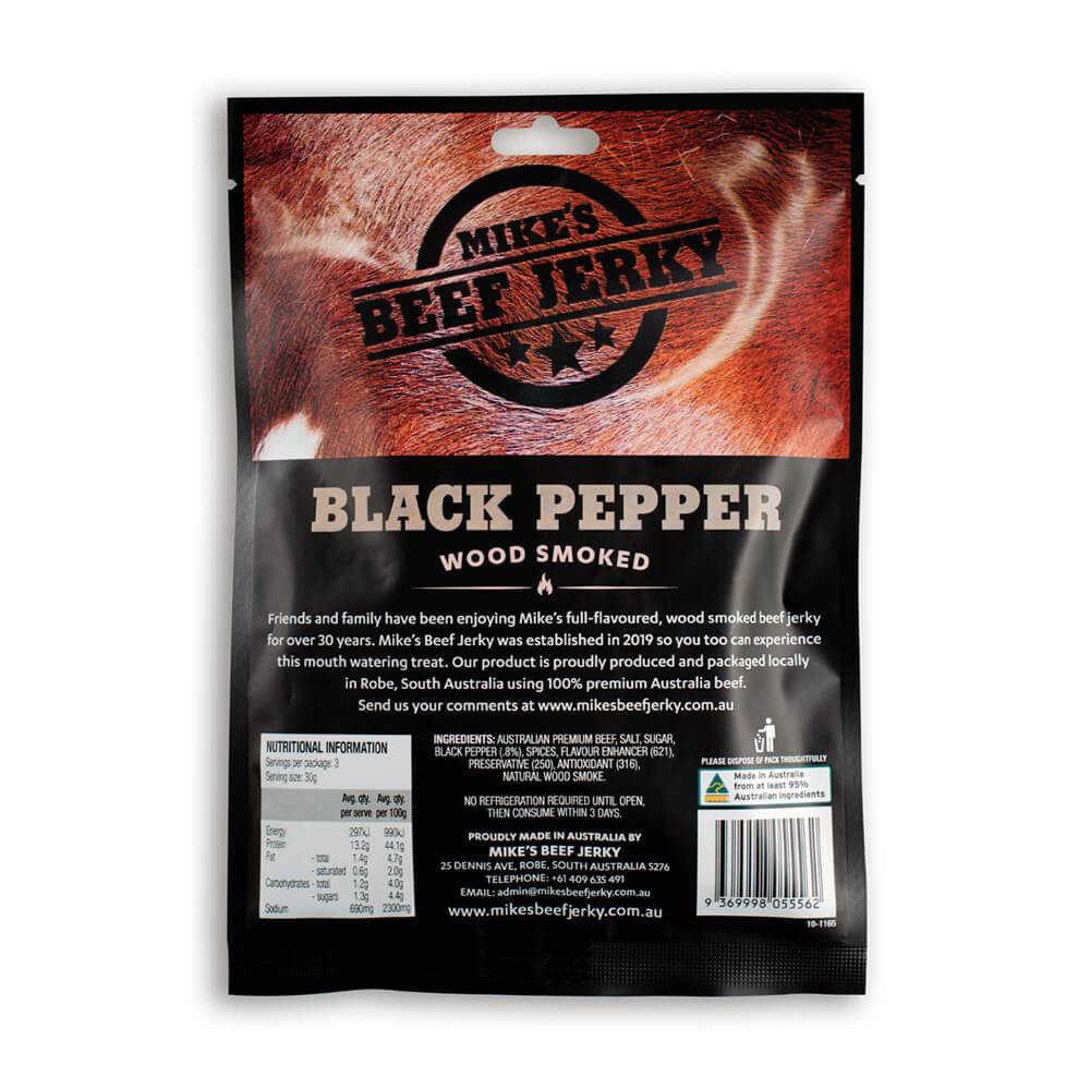 Mike's Beef Jerky BLACK PEPPER 90g - Image 3
