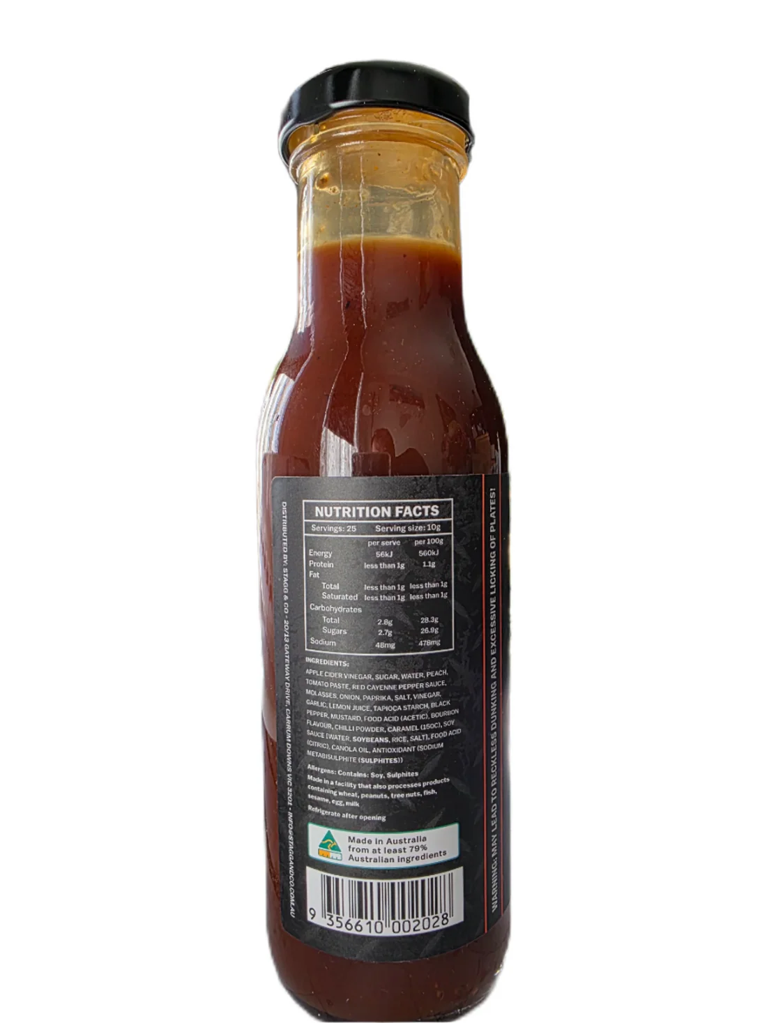 Carolina Smoke PEACH & BOURBON BBQ Sauce 250ml - Image 2