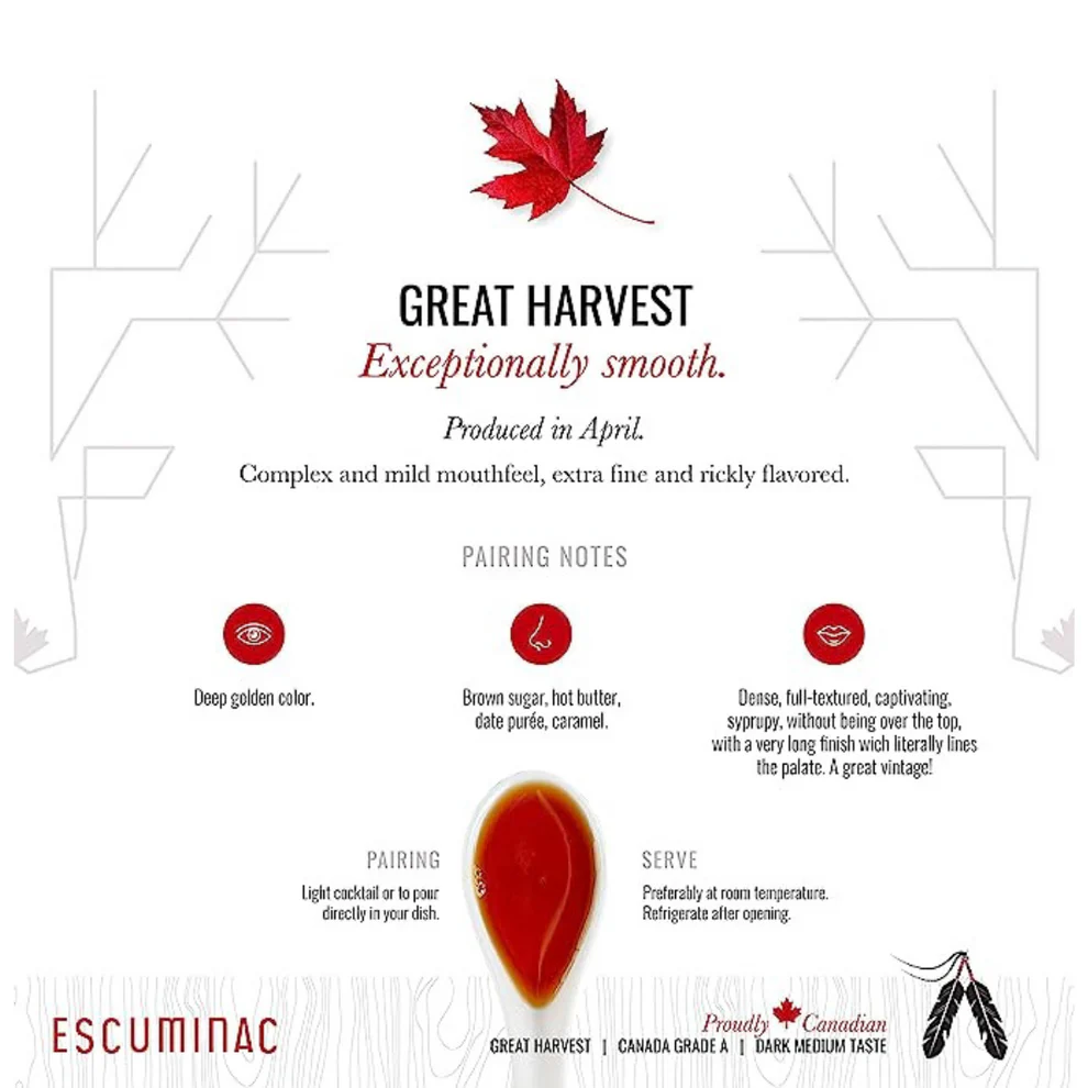 Escuminac "Great Harvest" Organic Maple Syrup 200ml - Image 3
