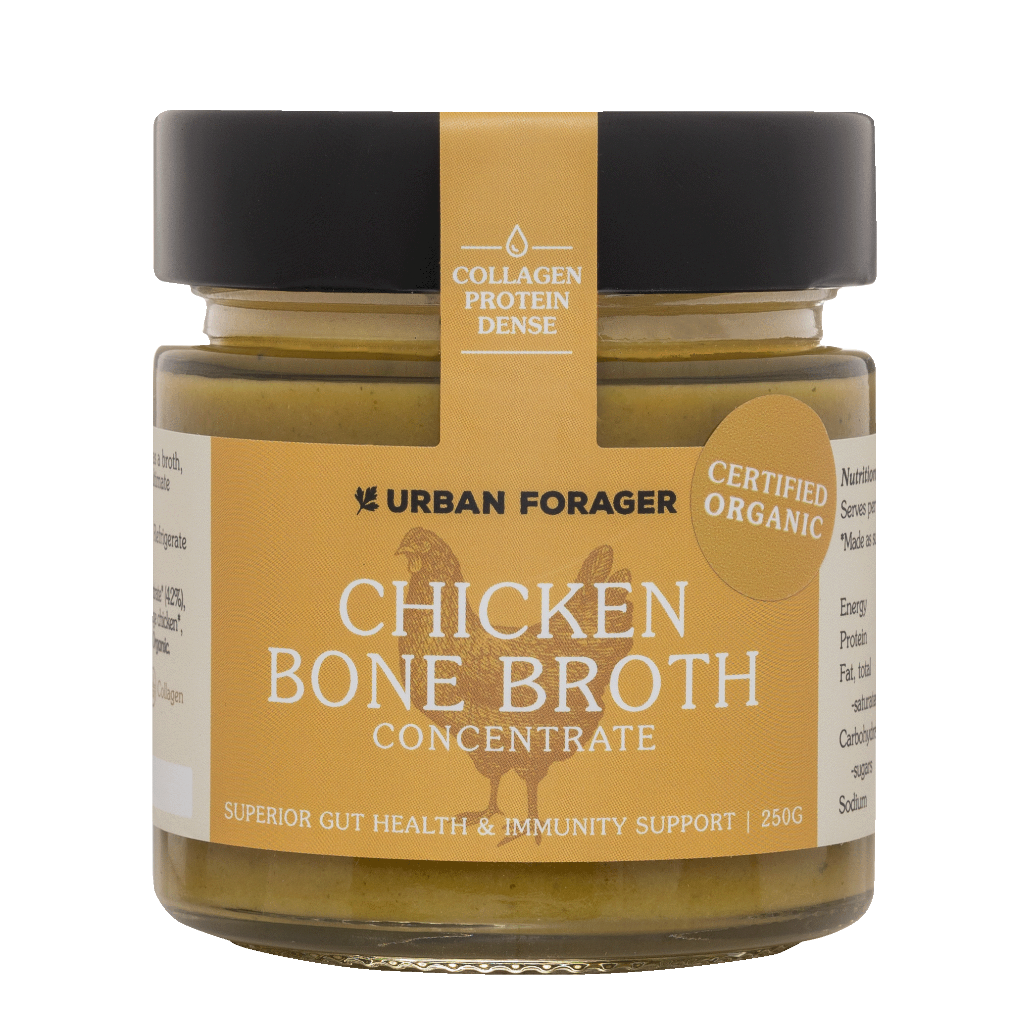 Urban Forager Certified Organic CHCKEN BONE BROTH Concentrate 250g