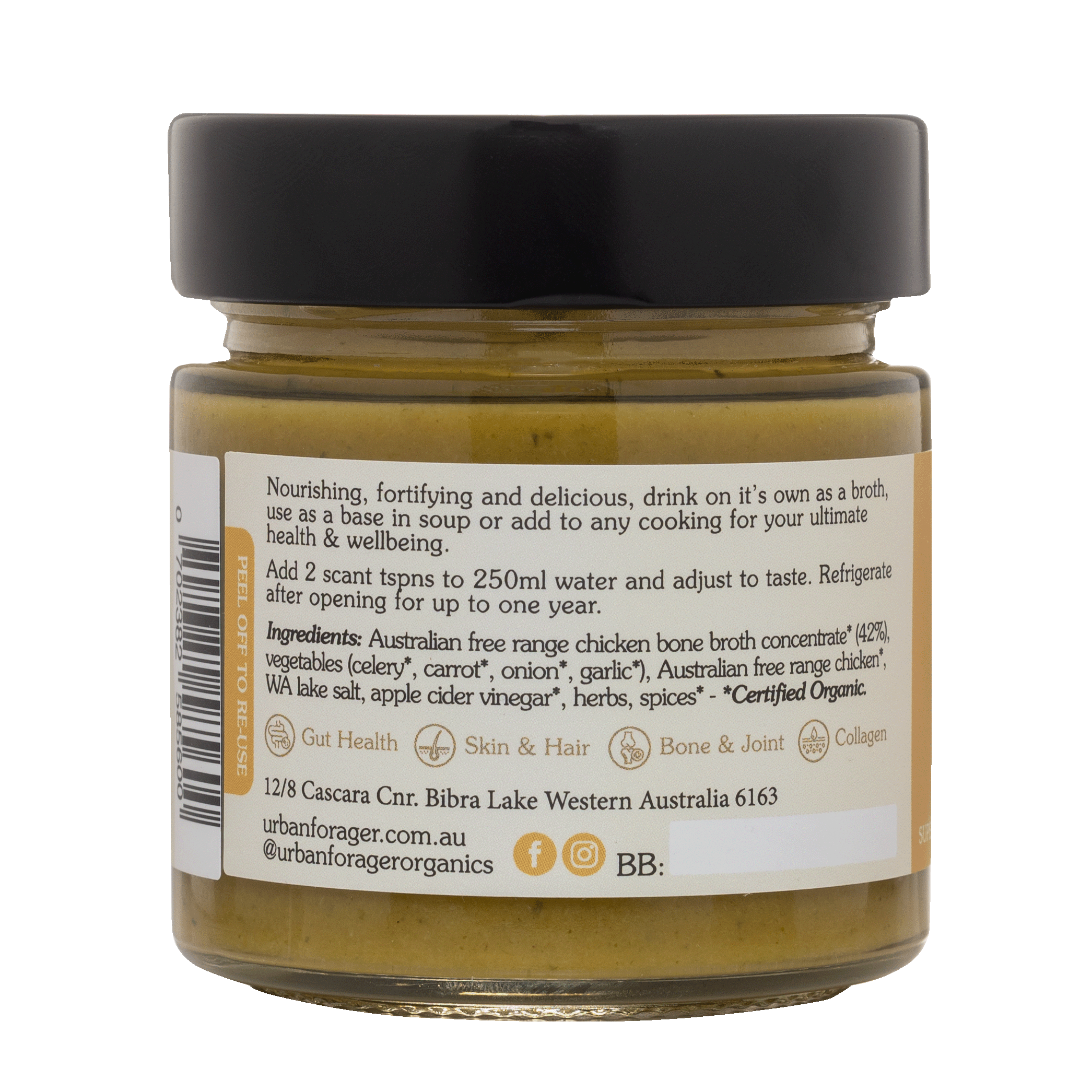 Urban Forager Certified Organic CHCKEN BONE BROTH Concentrate 250g - Image 3